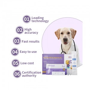 სახლის გამოყენება Ccv სწრაფი ტესტის ნაკრები ანტისხეულების ძაღლის კორონალური ტესტი DR-PEA-22