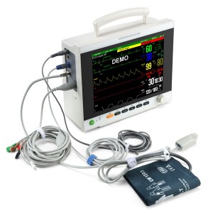 15 collu standarta 6 parametru gultas pacienta monitors uMR P17+ ​​melns