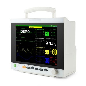 15-дюймдук стандарттык 6-параметрлүү керебеттин бейтаптын монитору uMR P17+ ​​кара