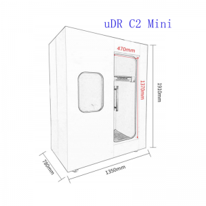 Cámara de oxíxeno hiperbárica estilo cabina cuadrada de carrocería estreita (para 1-2 persoas) uDR C2 Mini