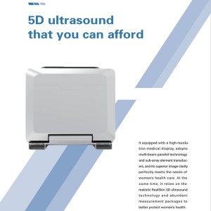 Usg 3D/4D/5D kolorezko Doppler ultrasoinu eskaner eramangarria uDult P5 PRO