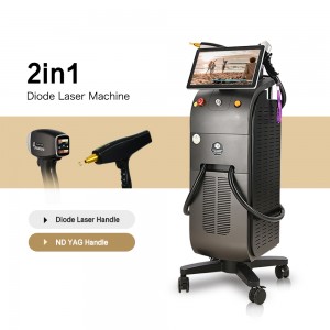 2023 Newest Best Price 2in1 ND yag laser 808 tattoo removal Permanent 755 808 1064 Diode Laser Hair Removal Machine