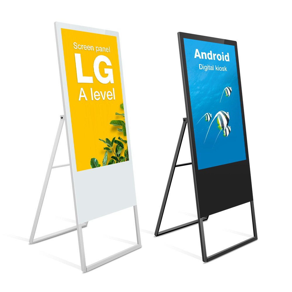Wholesale China Double Sided Digital Signage Factories Pricelist –  32 Inch Floor Stand portable digital poster LCD signage android kiosk smart advertising player screen board digital signag...