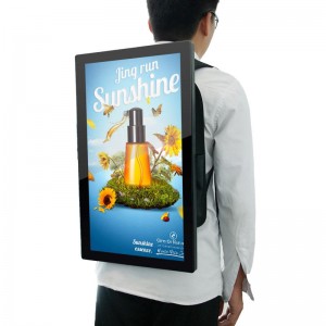18.5 Inch New Design Human Walking Advertising Player Indoor Outdoor Portable Backpack display LCD Digital Billboard