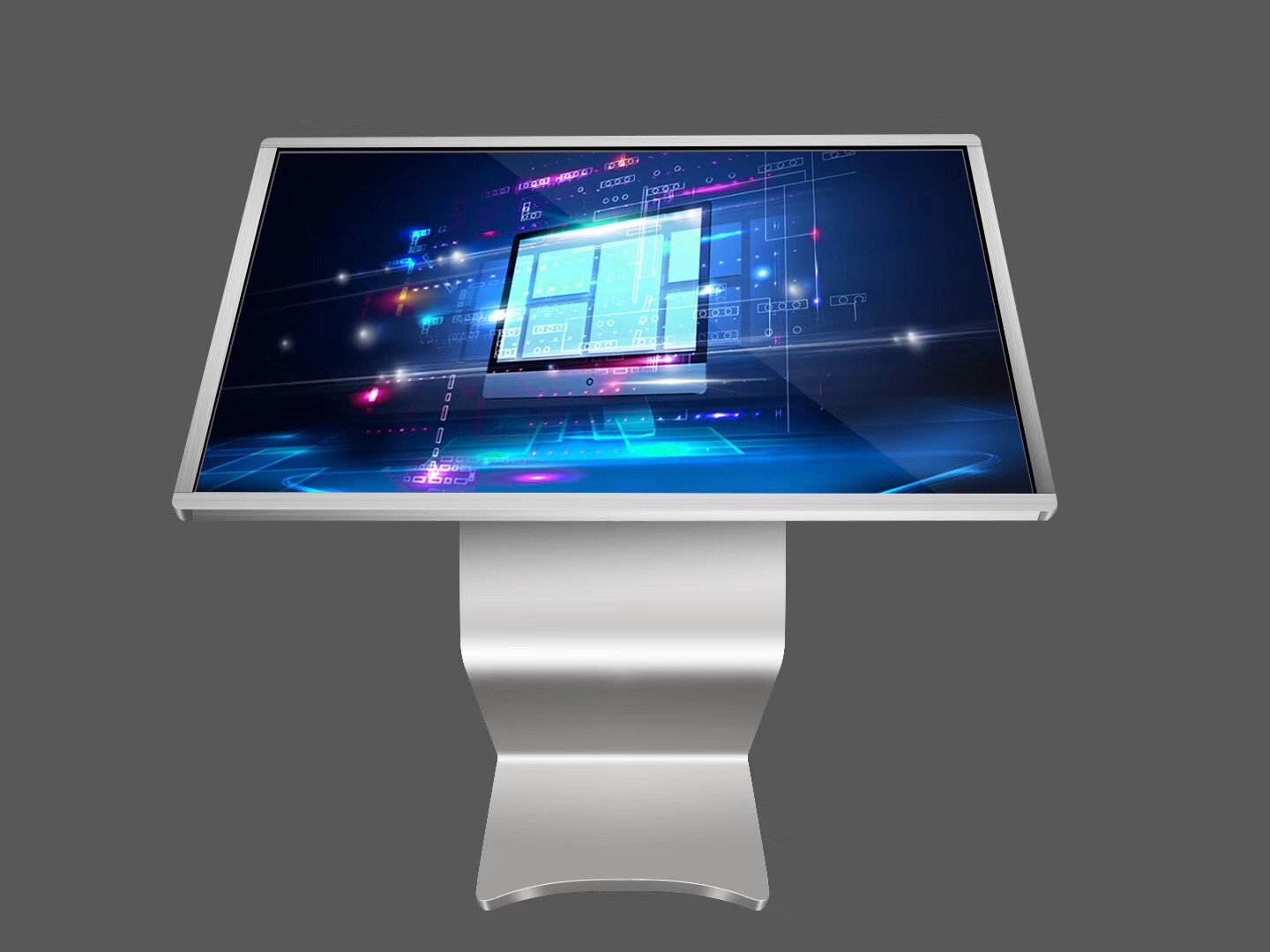 What are the main functions of the self-service touch screen kiosk /query machine?