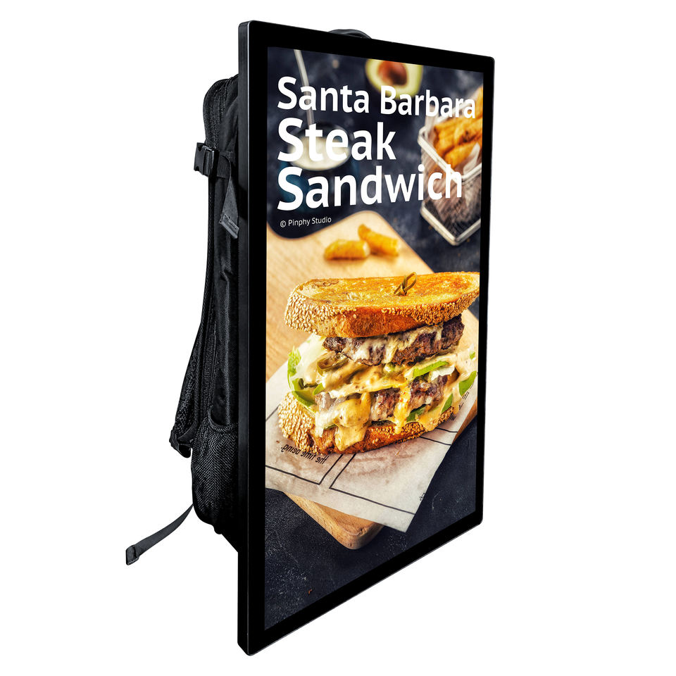 Wholesale China Digital Display Signage Manufacturers Suppliers –  32 Inch Backpack Billboard LCD Display Mobile Digital Advertising Player Human Backpack Walking AD Player – Layson