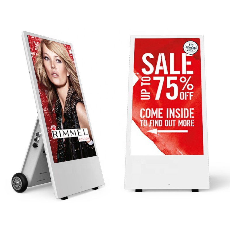 Portable outdoor advertising player