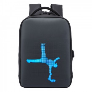 Customize led backpack light screen waterproof smart back packs bag led display backpack with led screen