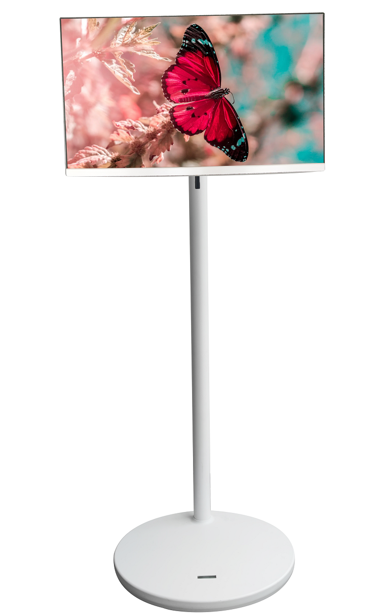 Wholesale China Digital Signage Companies Factory Quotes –  23.8 Inch Movable standing advertising player Portable Ad player LCD monitor digital signage display Touch screen kiosk with charg...