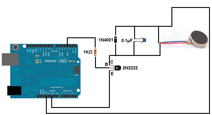 Expliqueu-vos com construir un circuit de motor vibratori de mini imant de CC ràpidament.
