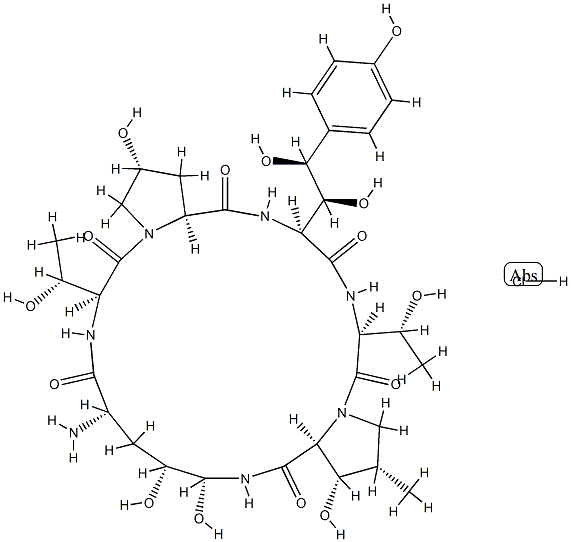 CAS:1029890-89-8 |1-[(4R,5R)-4,5-Dihidroksi-L-ornitin]ekinokandin B hidroklorur (1:1)