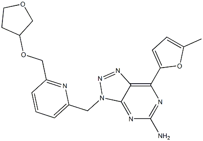 CAS:1202402-40-1 |(S)-7-(5-metüülfuraan-2-üül)-3-[6-(tetrahüdrofuraan-3-üüloksümetüül)püridiin-2-üülmetüül]-3H-[1,2,3]triasolo [4,5-d]pürimidiin-5-üülamiin