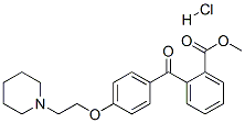 CAS:1248-42-6 |methyl-2-[4-[2-piperidinoethoxy]benzoyl]benzoát hydrochlorid |C22H26ClNO4 Vybraný obrázek