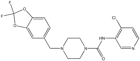 CAS:1346528-50-4 |N-(4-хлоропиридин-3-ил)-4-((2,2-дифлуоробензо[d][1,3]диоксол-5-ил)метил)пиперазин-1-карбоксамид