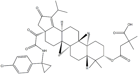 CAS:1422355-59-6 | (3beta)-3-(3-Carboxy-3-methyl-1-oxobutoxy)-N-[1-(4-chlorophenyl)cyclopropyl]-alpha,21-dioxo-28-norlup-18-ene-17-acetamide