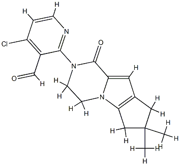 CAS:1434050-55-1 | 4-Chloro-2-(7,7-diMethyl-1-oxo-3,4,7,8-tetrahydro-1H-cyclopenta[4,5]pyrrolo[1,2-a]pyrazin-2(6H)-yl)nicotinaldehyde