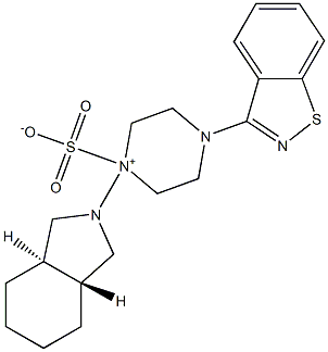 (3aR,7aR)-4'-(1,2-benzizotiazol-3-il)oktahidrospiro[2H-izoindol-2,1'-piperazinijM] metansulfonat