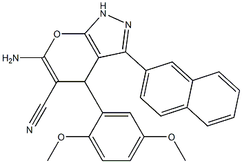 CAS:361185-42-4 |6-amino-4-(2,5-dimethoxyphenyl)-1,4-dihydro-3-(2-naphthalenyl)-pirano[2,3-c]pyrazole-5-carbonitrile