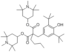 CAS:63843-89-0 | Bis(1,2,2,6,6-pentamethyl-4-piperidyl) [[3,5-bis(1,1-dimethylethyl)-4-hydroxyphenyl]methyl]butylmalonate