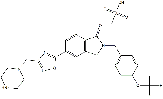 7-Methyl-5-[(3-piperazin-1-ylMethyl)-1,2,4-oxadiazol-5-yl-]-2-[4-(trifluoroMethoxy)benzyl]-2,3-dihydro-1H-isoindol-1-one Methanesulphonate