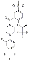 CAS:845614-11-1 | [4-(3-Fluoro-5-trifluoromethylpyridin-2-yl)piperazin-1-yl][5-Methylsulfonyl-2-[((S)-2,2,2-trifluoro-1-methylethyl)oxy]phenyl]methanone