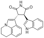 CAS:905854-02-6 |3-(5،6-دی هیدرو-4H-پیرولو[3،2،1-ij]کینولین-1-یل)-4-(1H-ایندول-3-ایل)-پیرولیدین-2،5-دیون