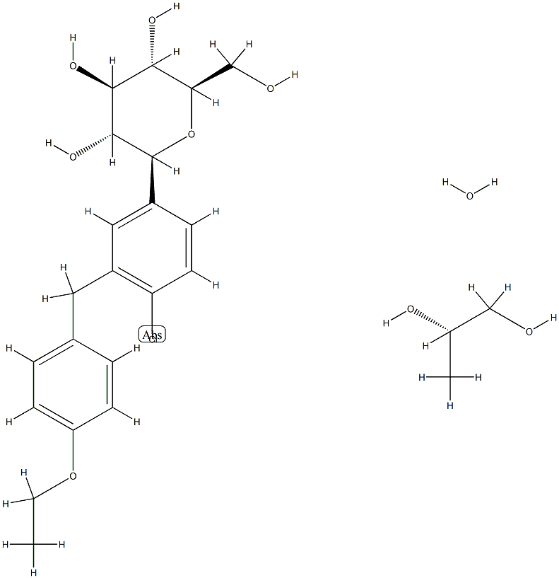 CAS:461432-26-8, 960404-48-2 |Dapagliflozin ((2S)-1,2-propandiol, hidrat)
