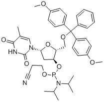 CAS:98796-51-1 | 5′-Dimethoxytrityl-3′-deoxythymidine 2′-[(2-cyanoethyl)-(N,N-diisopropyl)]-phosphoramidite