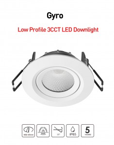 GYRO 360° Gimbal Low Glare LED alsó lámpa