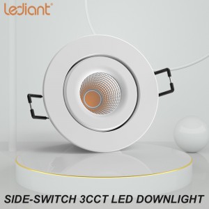 মিস্টি সাইড-সুইচ 3CCT LED ডাউনলাইট