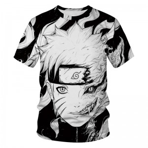 Sajf Ġappuniż Anime hip-hop stil Harajuku cosplay Sasuke Uchiba 3D stampat mens T-shirt