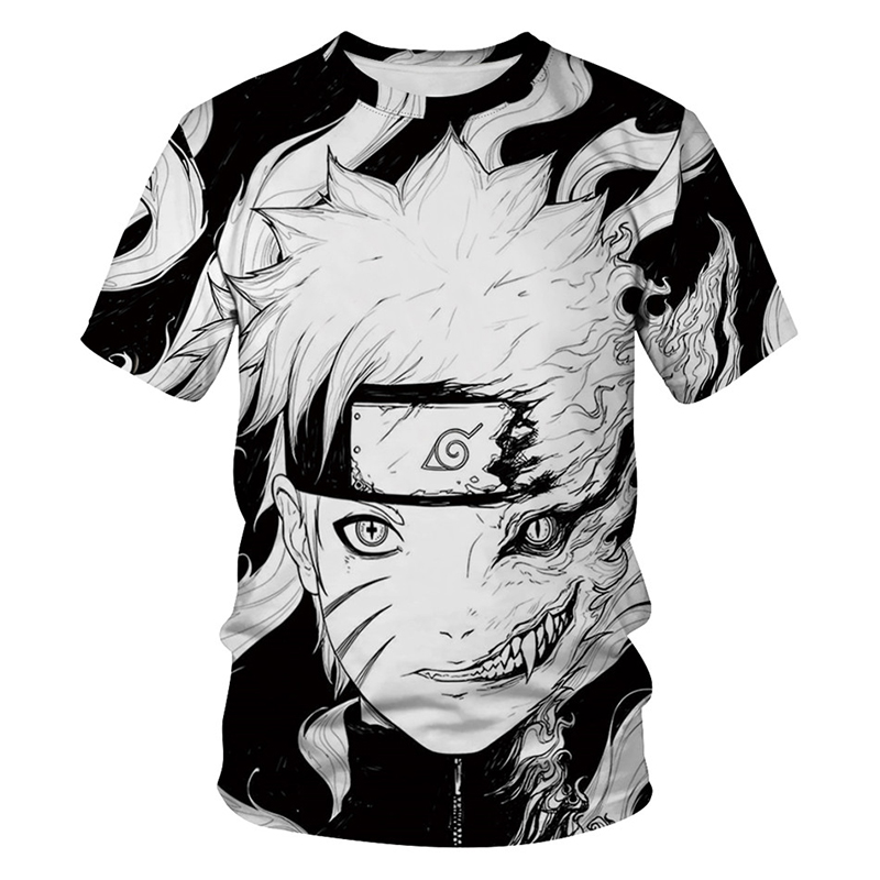 Naruto desenhos animados 3D imprimir t-shirt, camisa de manga curta Kakashi  para meninos e meninas, camisa infantil