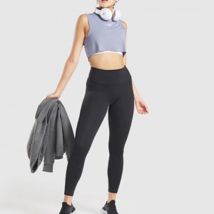 Crop Tank Top Women's Training Fitness Gym Wear Vest Sleeveless Tee Shirts