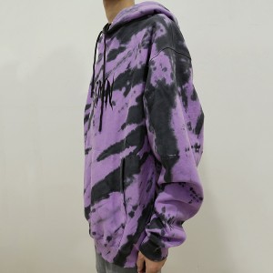 տղամարդկանց առցանց մեծ չափսերի hoodie streetwear առջևի տպագիր փողկապ ներկված պուլովեր hoodie
