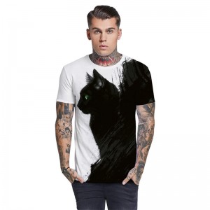 Индивидуальная печать с низким MOQ Дизайн Полный вид High Street Oversize Мужская футболка Плюс размер Мужская одежда