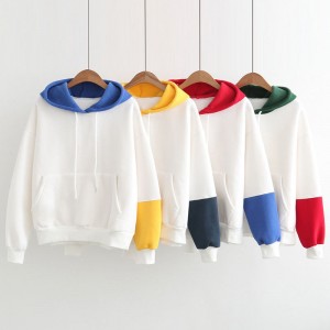 Customize Logo High Quality Hoodie, Multi Color Fleece Fabric Custom Color Block Unisex Hoodie