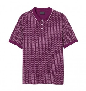 ODM og OEM Custom Brand Pustende 100 % kjemmet bomull Pique All Over Print Polo T-skjorter med halskrage for menn tilgjengelig for salg