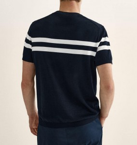 Këmishë për meshkuj me mëngë të shkurtra me logo OEM Premium prej pambuku Bluza mashkullore me jakë 100% pambuk triko rastësor pambuku i krehur