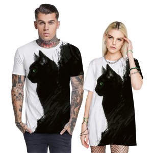 ປັບແຕ່ງການພິມຕ່ໍາ MOQ ການອອກແບບເຕັມໄປທົ່ວເບິ່ງ High Street Oversize Men T shirt Plus Size Men's Clothing