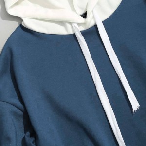 2022 Hip Hop Hooded Sweatshirt Casual Patchwork Stitching Parallel Bars Slim Unisex Sweatshirt Mens Cut at Tahi Custom Hoodie
