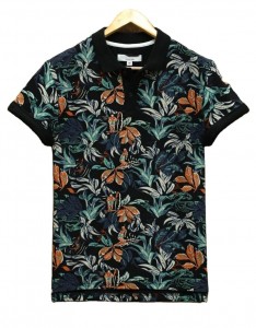 ODM og OEM Custom Brand åndbar 100 % kæmmet bomuld Pique All Over Print Polo T-shirts til mænd med halskrave til salg