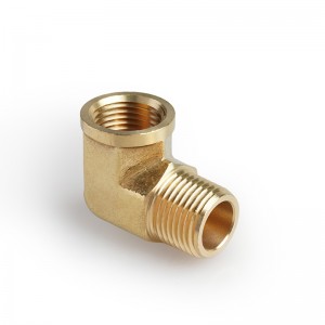 Legines Brass Pipe Fitting, 90 Degree Forged Street Elbow, L Shape