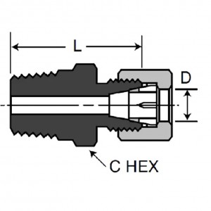 Transmission Fittings Male Connector 68TF