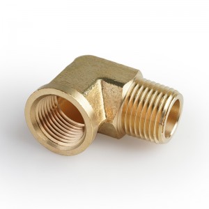 Legines Brass Pipe Fitting, 90 Degree Forged Street Elbow, L Shape