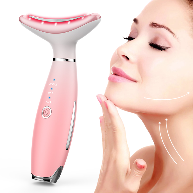 Professional Home Use EMS LED Heating Face Neck Care Skin Lifting and Tightening Beauty Device Featured Image
