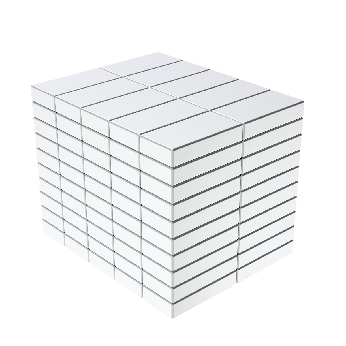 10 x 5 x 2 mm Neodymium Rare Earth Block Magnets N52 with Ni Coating (100 Pack)