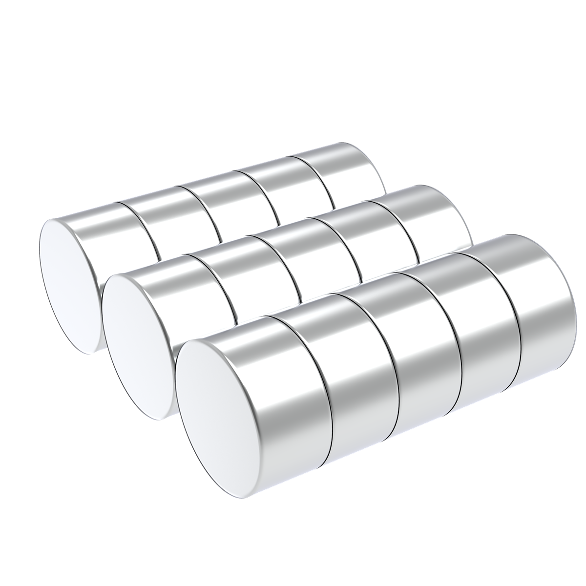 1/2 x 1/4 palcové neodymové magnety na disky vzácnych zemín N52 (15 kusov)