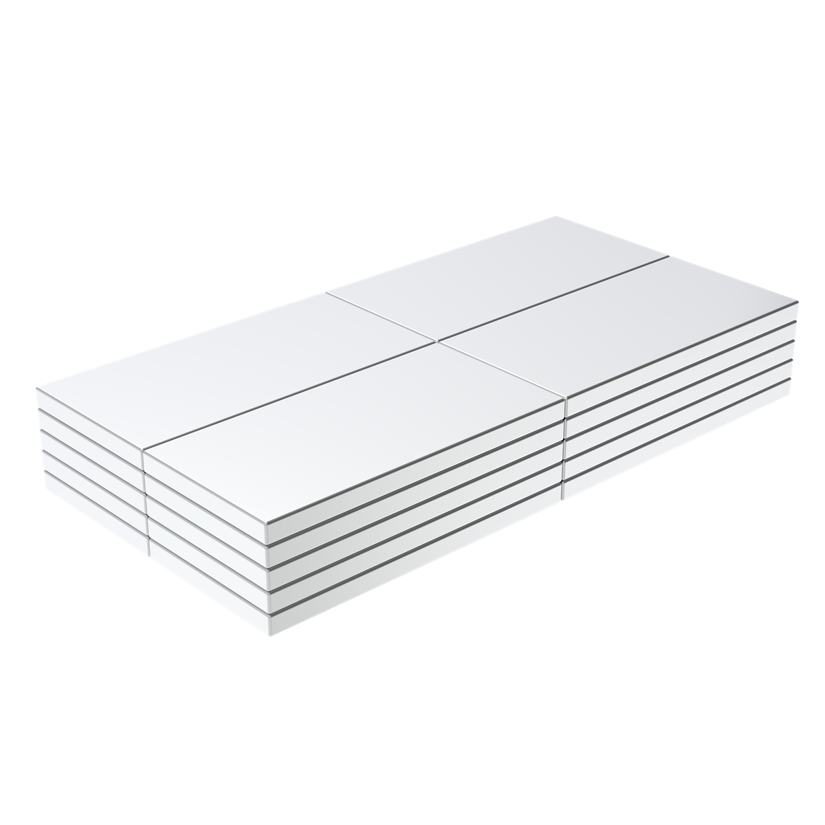 1.00 x 1/2 x 1/16 Inch Neodymium Rare Earth Block Magnets N52 (20 Pack)