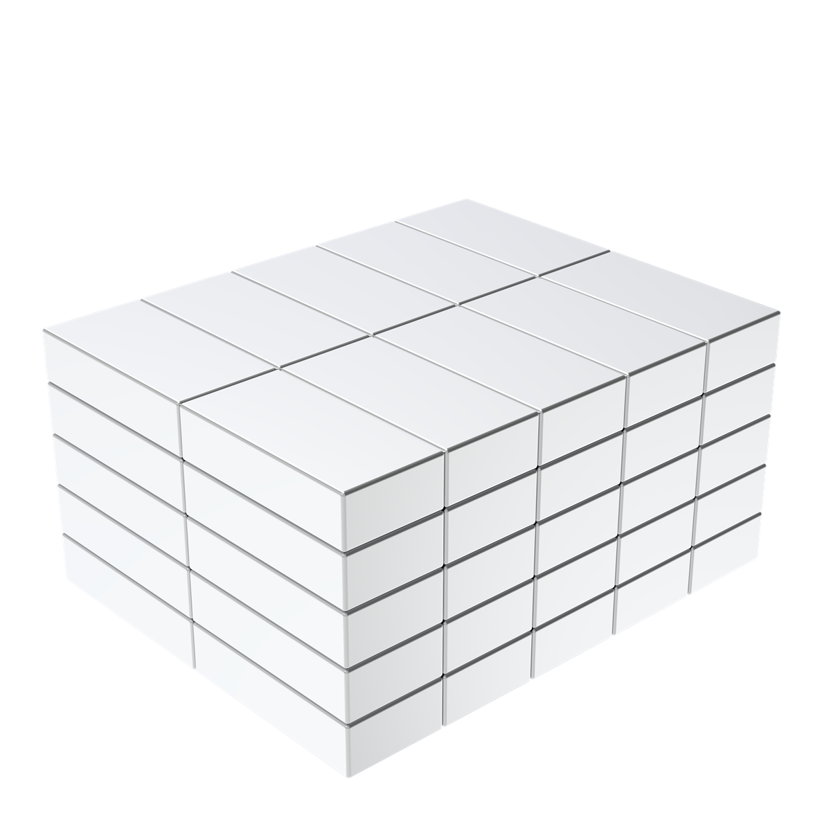 1/2 x 1/4 x 1/8 Inch Neodymium Rare Earth Block Magnets N52 (50 Pack)