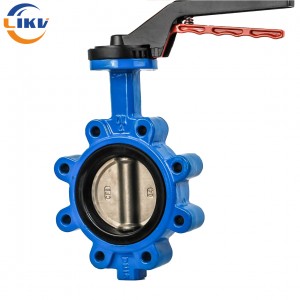 en593 Cast Iron Soft Seat Lug Type Butterfly Valve with Limit Switch